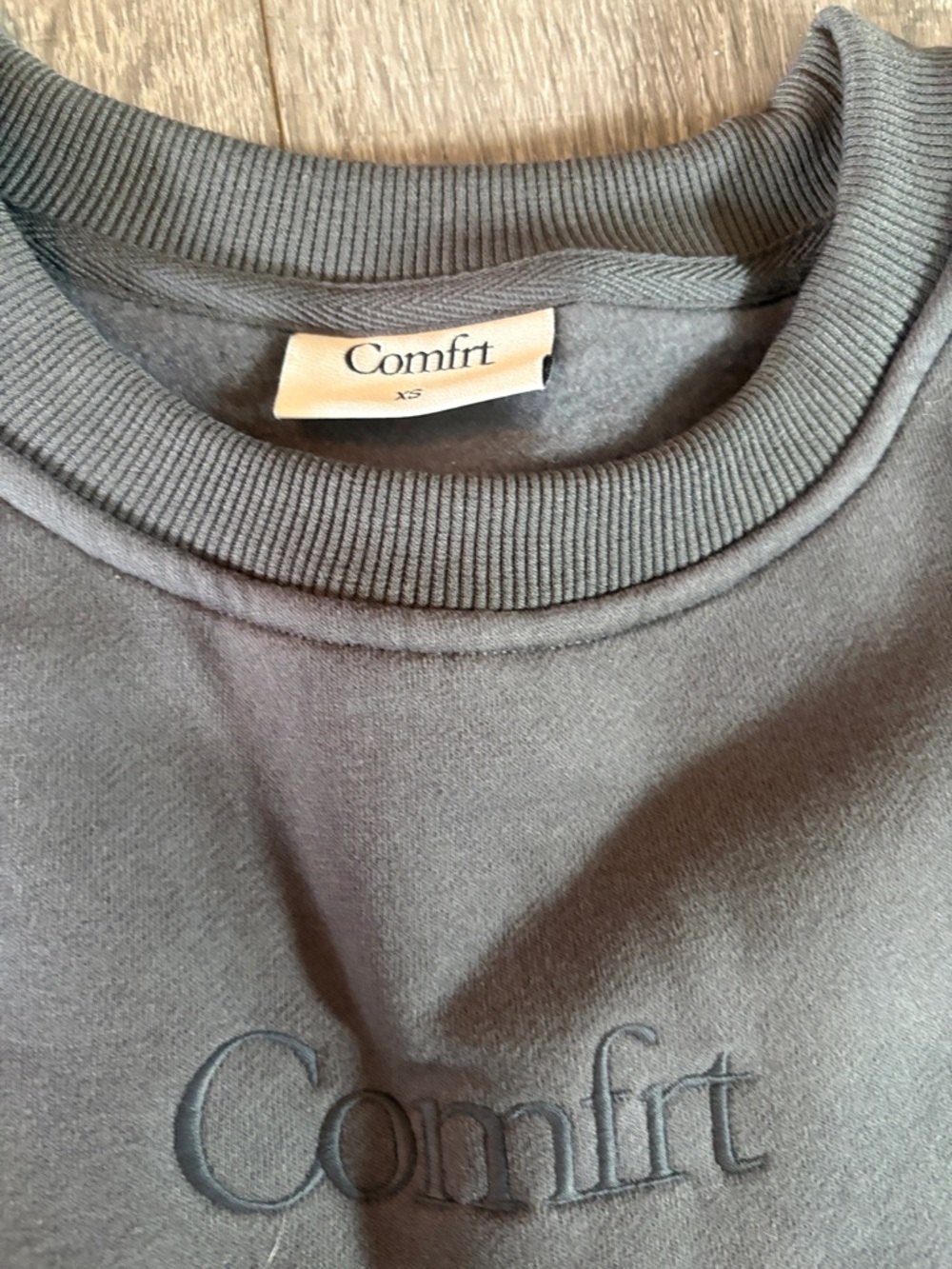 Comfort Women's Charcoal Crewneck Sweatshirt and straight leg sweats - Comfort - Picture 6 of 7
